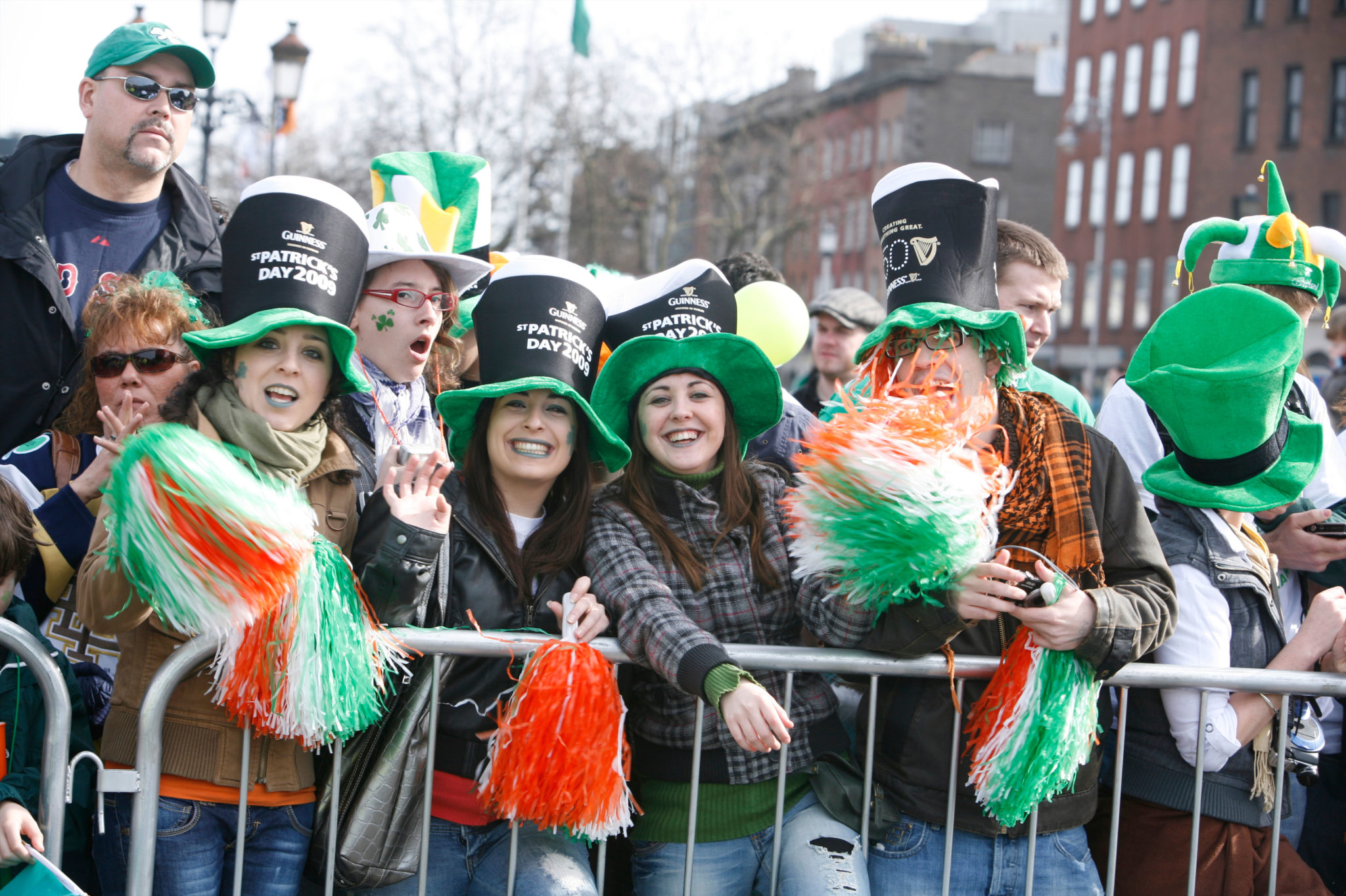 Onlookers at the St Patrick's Day Parade in Dublin in March 2009.