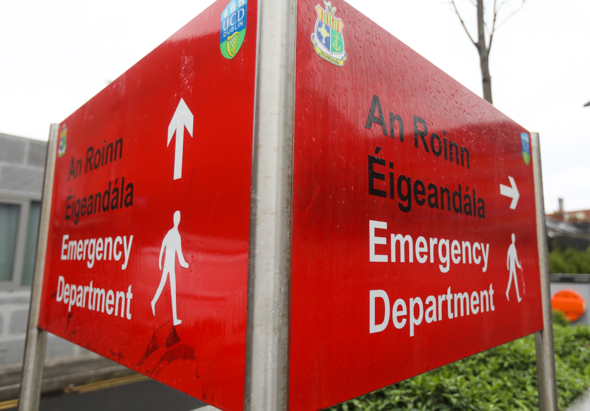 Emergency department sign outside the Mater Hospital in Dublin