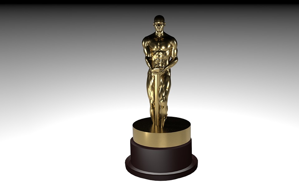 Oscars. Image shows an Oscars award.