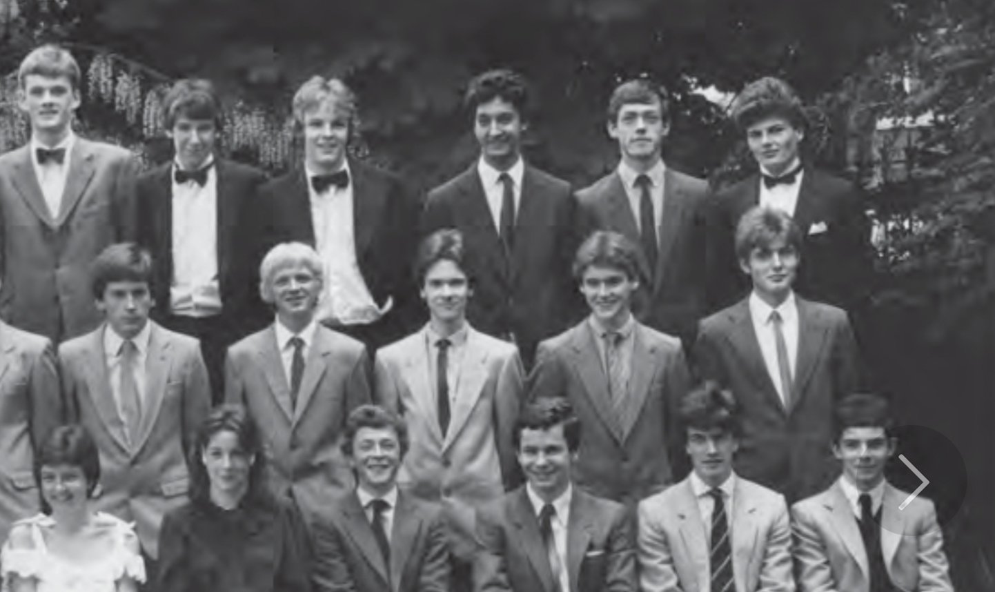 Pierre Zakrzewski stands in the back row of his graduating class (third from right) in 1984. 