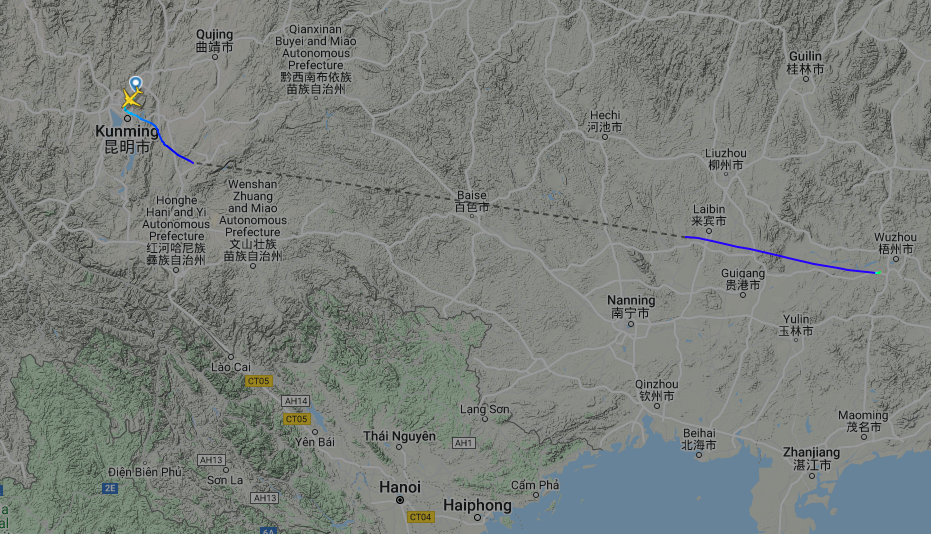 The China Eastern Airlines Boeing 737 flight. Image: FlightRadar24