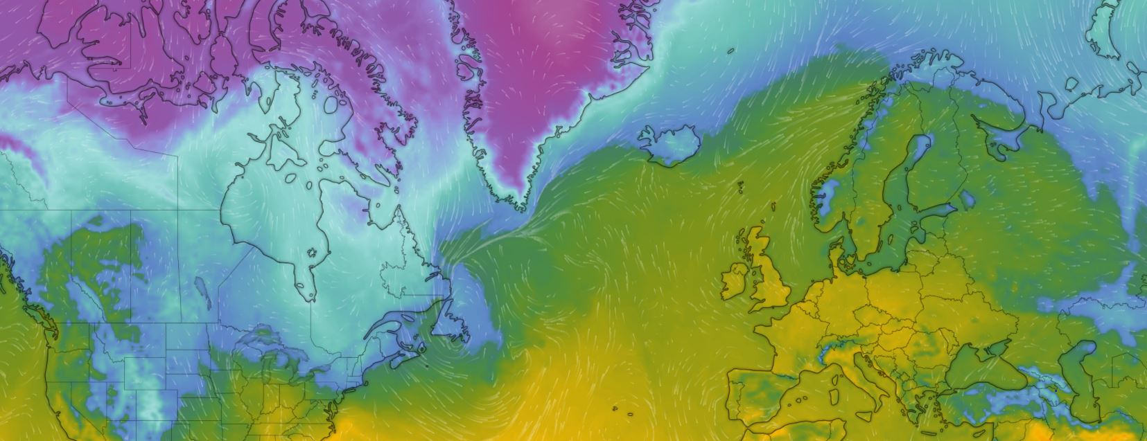 This forecast for Wednesday March 23rd shows the contrast of Ireland's warmer weather. 