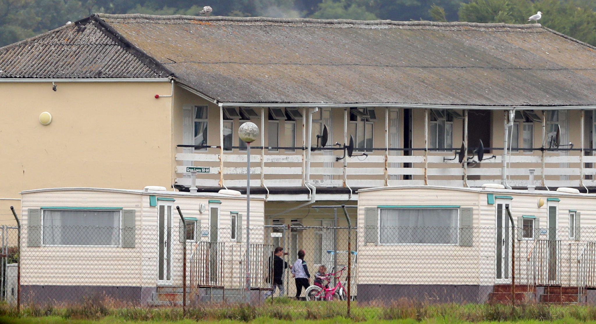 A general view of the Mosney Direct Provision centre in County Meath which houses asylum seekers as they await decisions on their refugee status, 19-07-2017. Image: Niall Carson/PA Wire