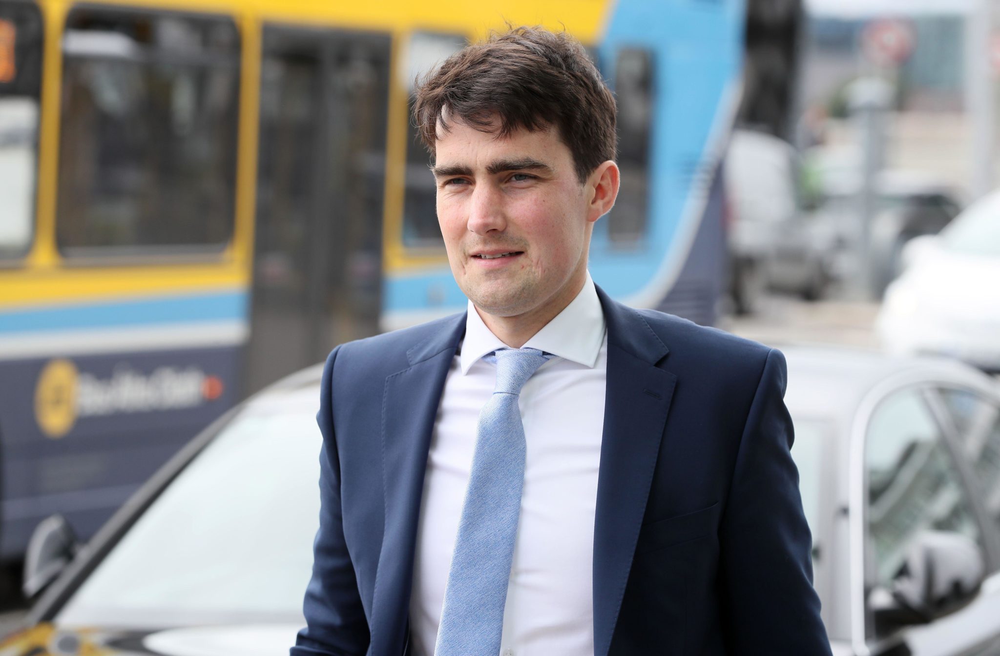 Government Chief Whip Jack Chambers arriving at the Convention Centre Dublin for a Dáil session in July 2020.