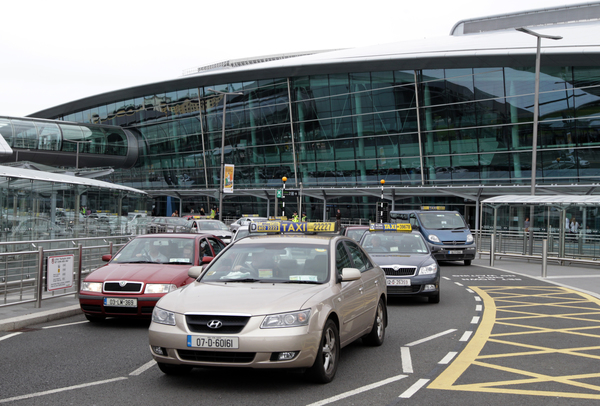 Taxis outside T2 at Dublin Airport, 23-8-12