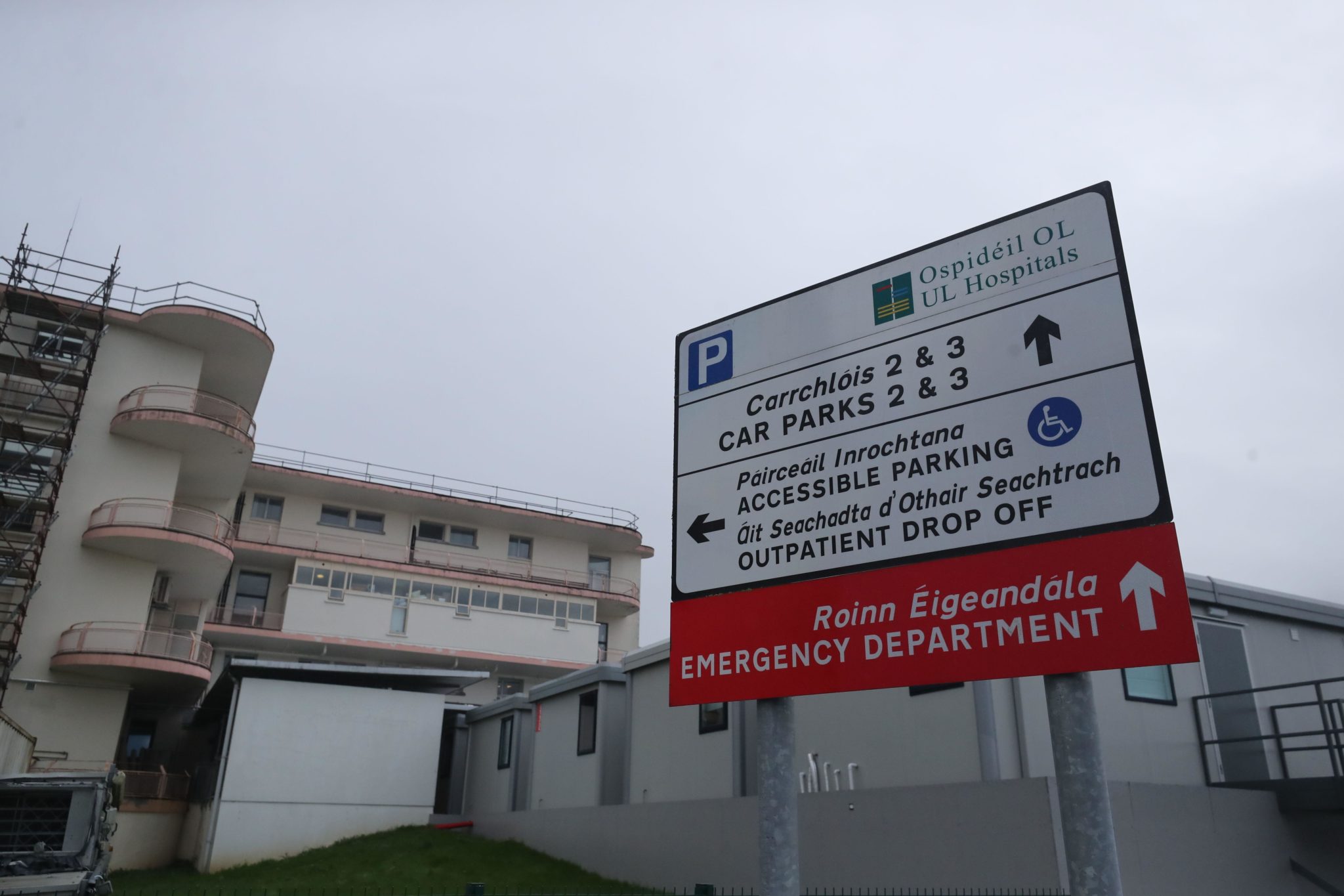 General views of University Hospital Limerick in December 2020