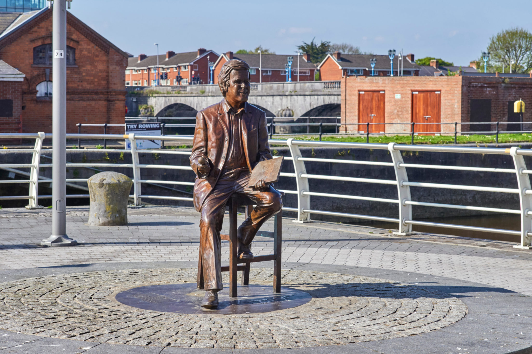 A statue to Terry Wogan is seen in Limerick in April 2019