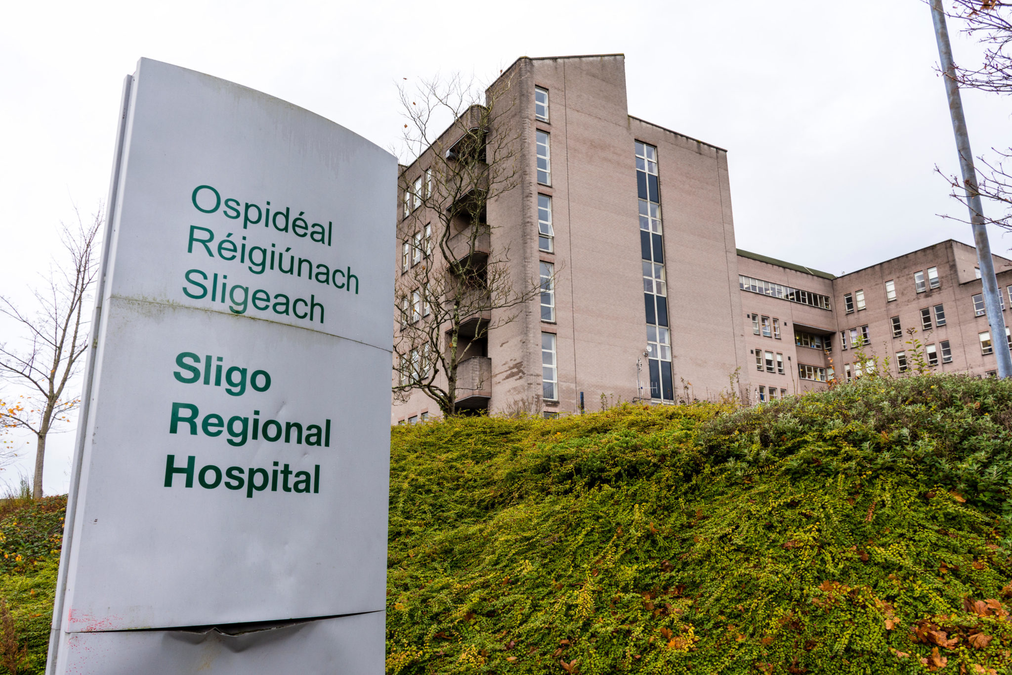 The entrance to Sligo University Hospital in November 2019.