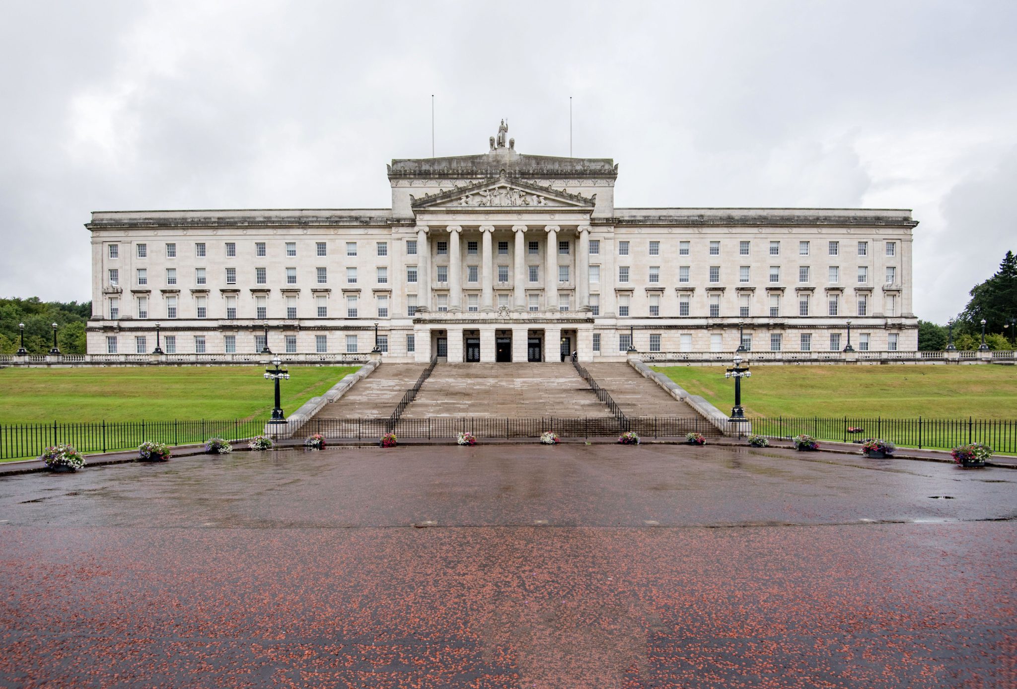 The Stormont parliament building in Belfast, Northern Ireland in August 2021