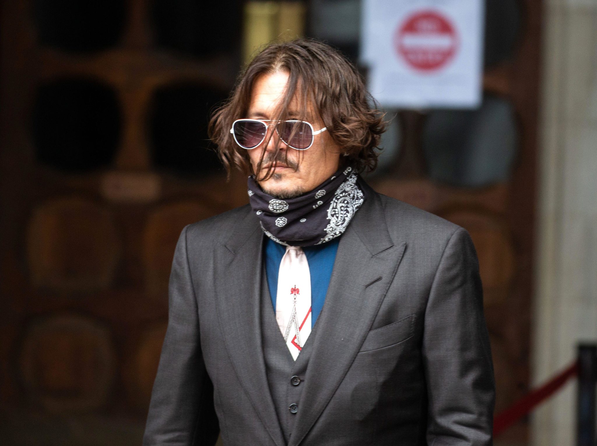 Johnny Depp arrives at the High Court in London in the libel case against News Group Newspapers. Image: Tommy London/Alamy Live News