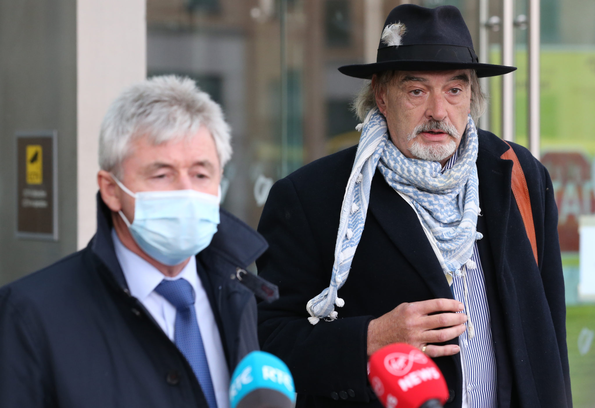 Ian Bailey (right) with his solicitor Frank Buttimer leaving the Central Criminal Court in Dublin in October 2020. Picture by: RollingNews.ie
