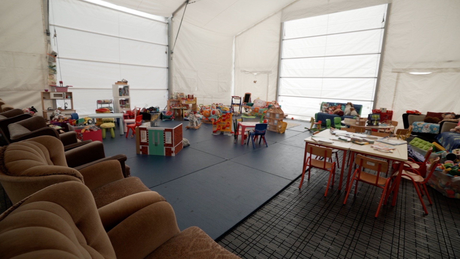 A child’s play area at Gormanston Army Camp. Image: Department of Taoiseach.