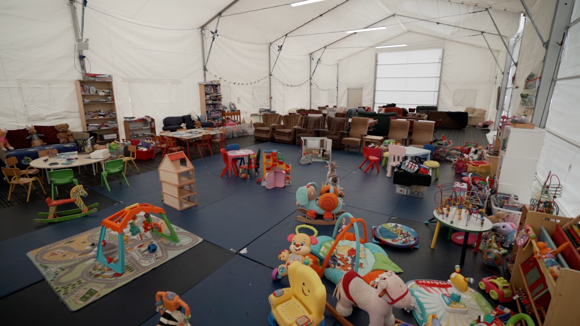 A child’s play area at Gormanston Army Camp. Image: Department of Taoiseach.