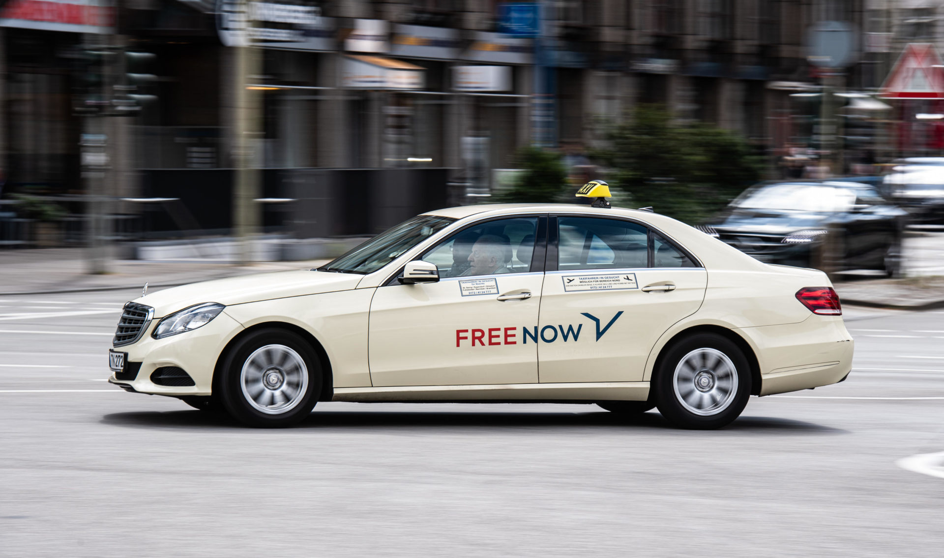 A FreeNow taxi in Germany. Image: Alamy Stock Photo