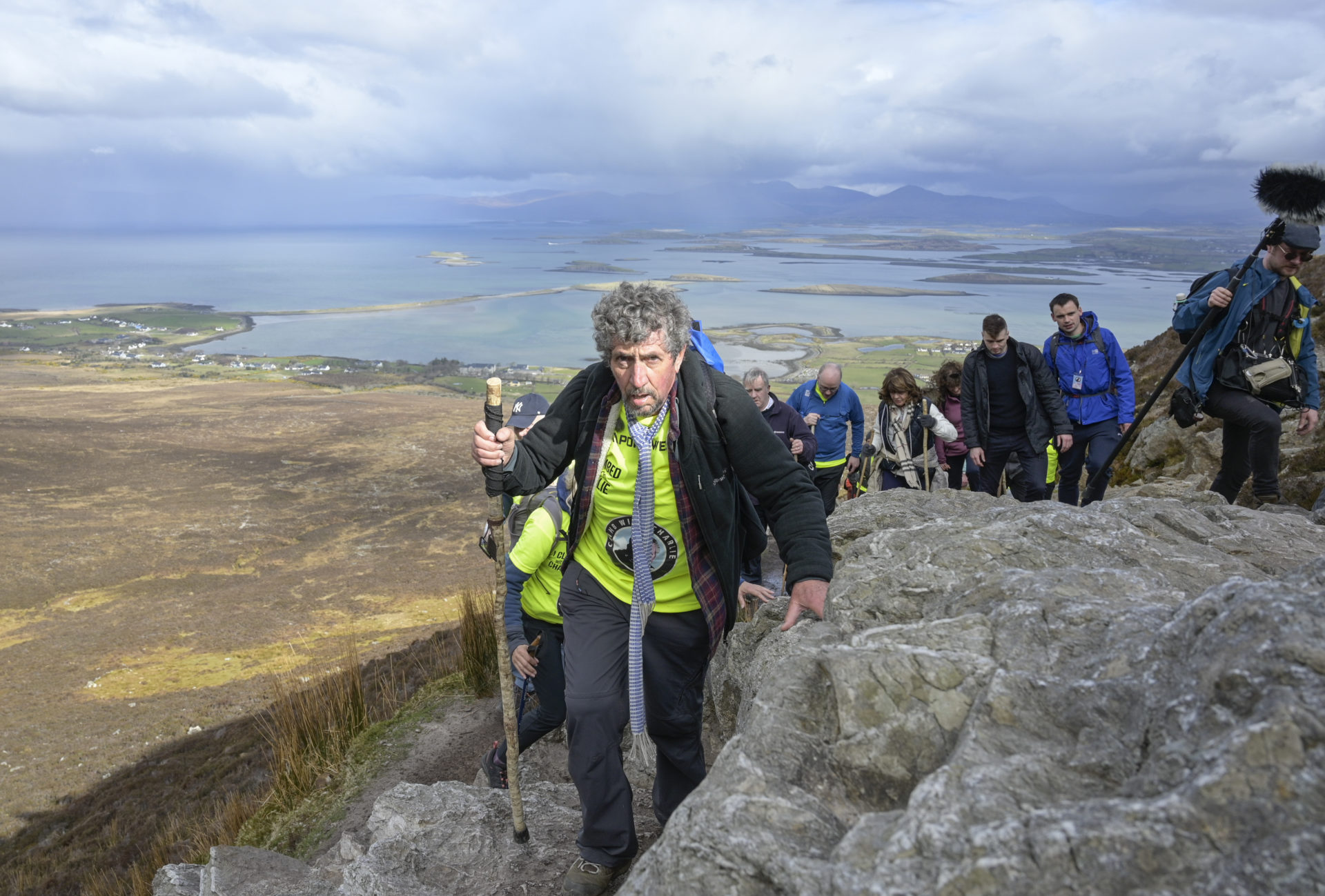 Climb with Charlie sees Charlie Bird climbing Croagh Patrick in Co Mayo to raise funds for two Irish charities
