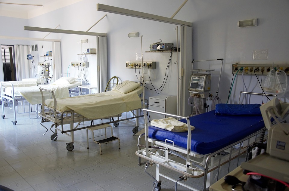 pandemic bonus. Image shows hospital beds in a hospital setting