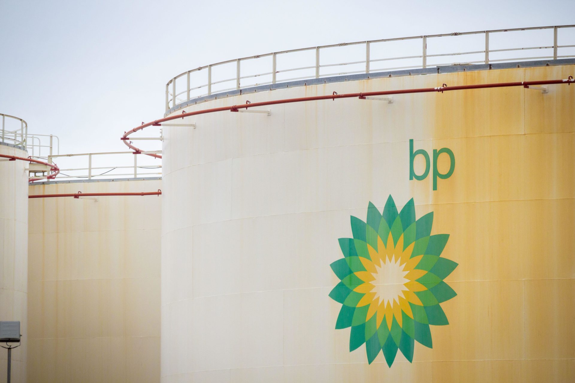 BP fuel storage tanks in refinery. Image: Alamy