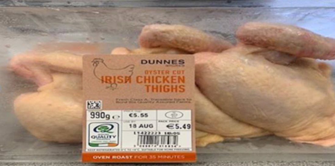 Dunnes Oyster Cut Irish Chicken Thighs. Image: FSAI