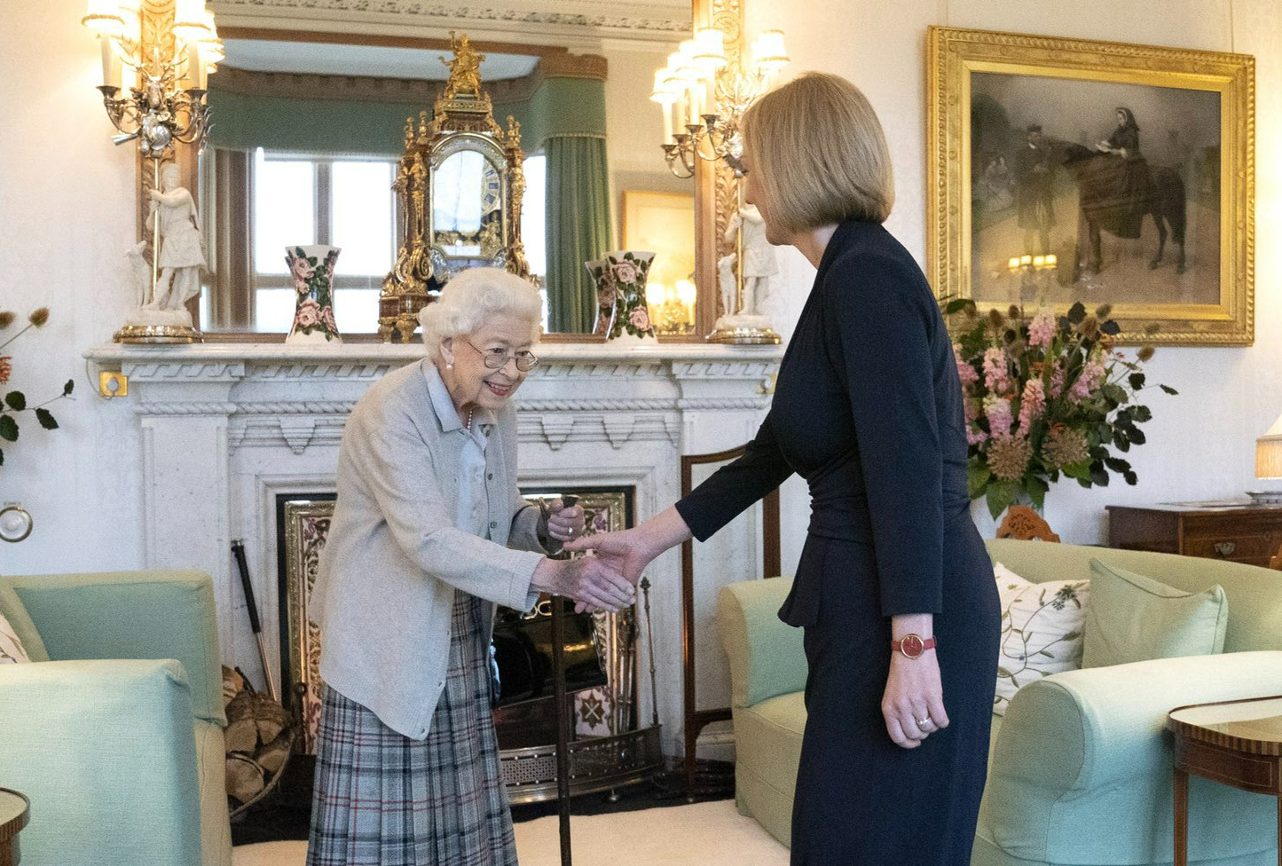 The new UK Prime Minister Liz Truss meets UK Queen Elizabeth.