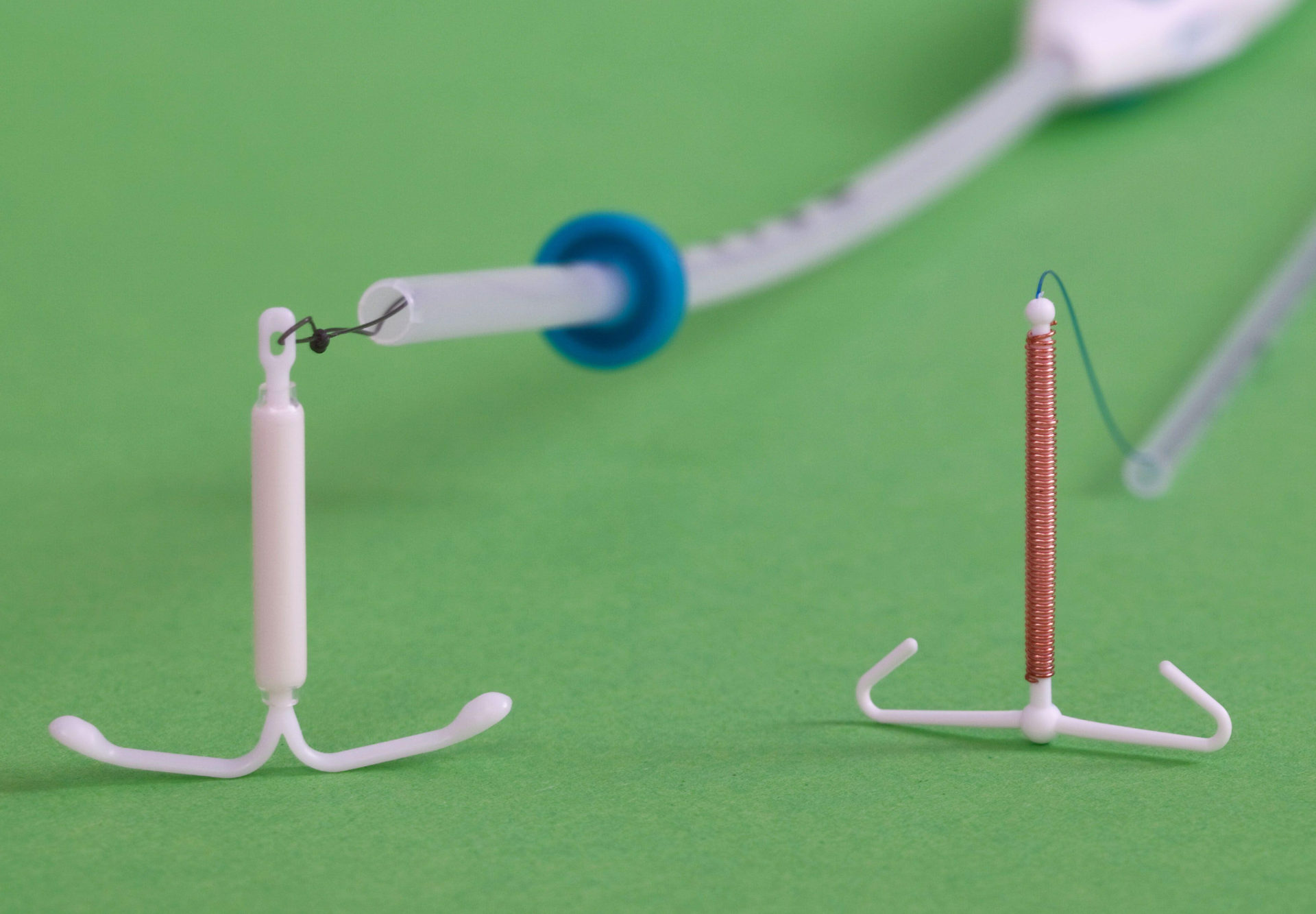 An intrauterine device (IUD), also known as intrauterine contraceptive coil.