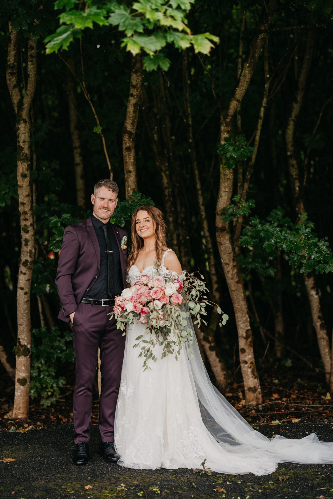 Shane Hunter and Briona Reynolds on their wedding day. Image: Moat Hill Photography
