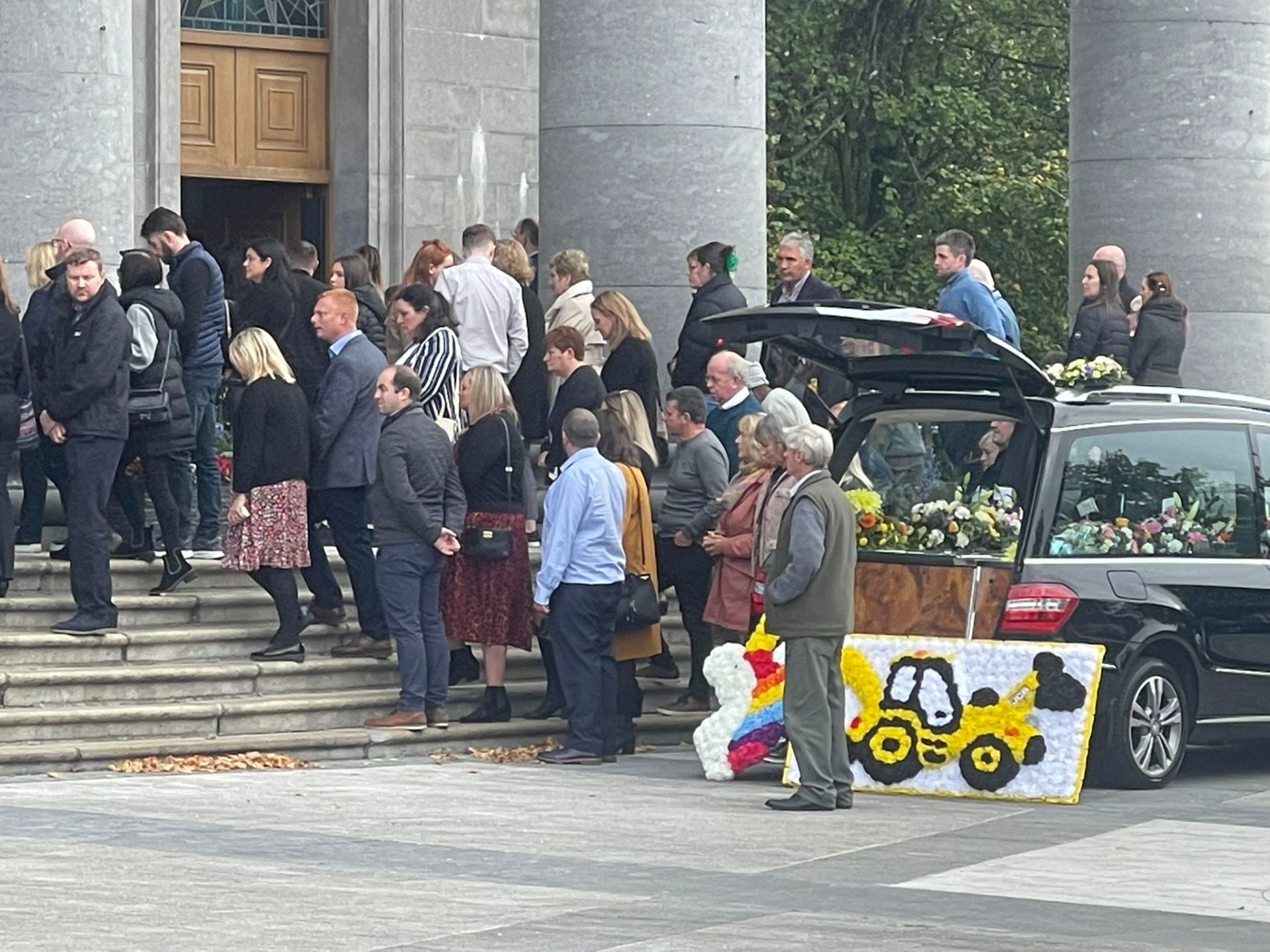Mourners at the funeral of Thelma and Mikey Dennany at St Mel’s Cathedral in Longford, 15-09-2022. Image: Barry Whyte/Newstalk