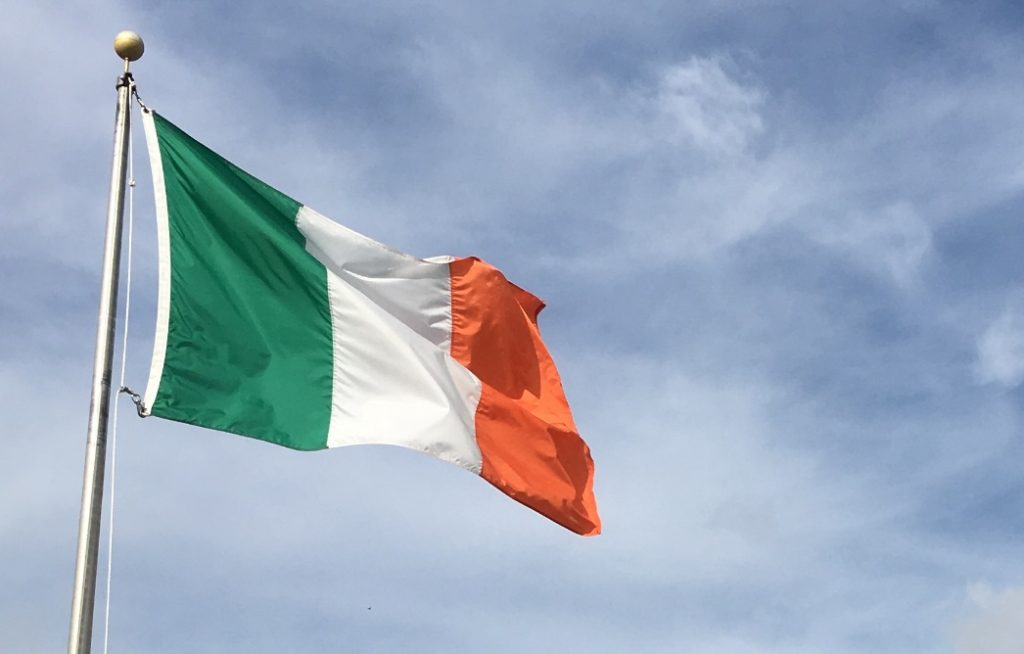 Queen. Image shows the Republic of Ireland flag.