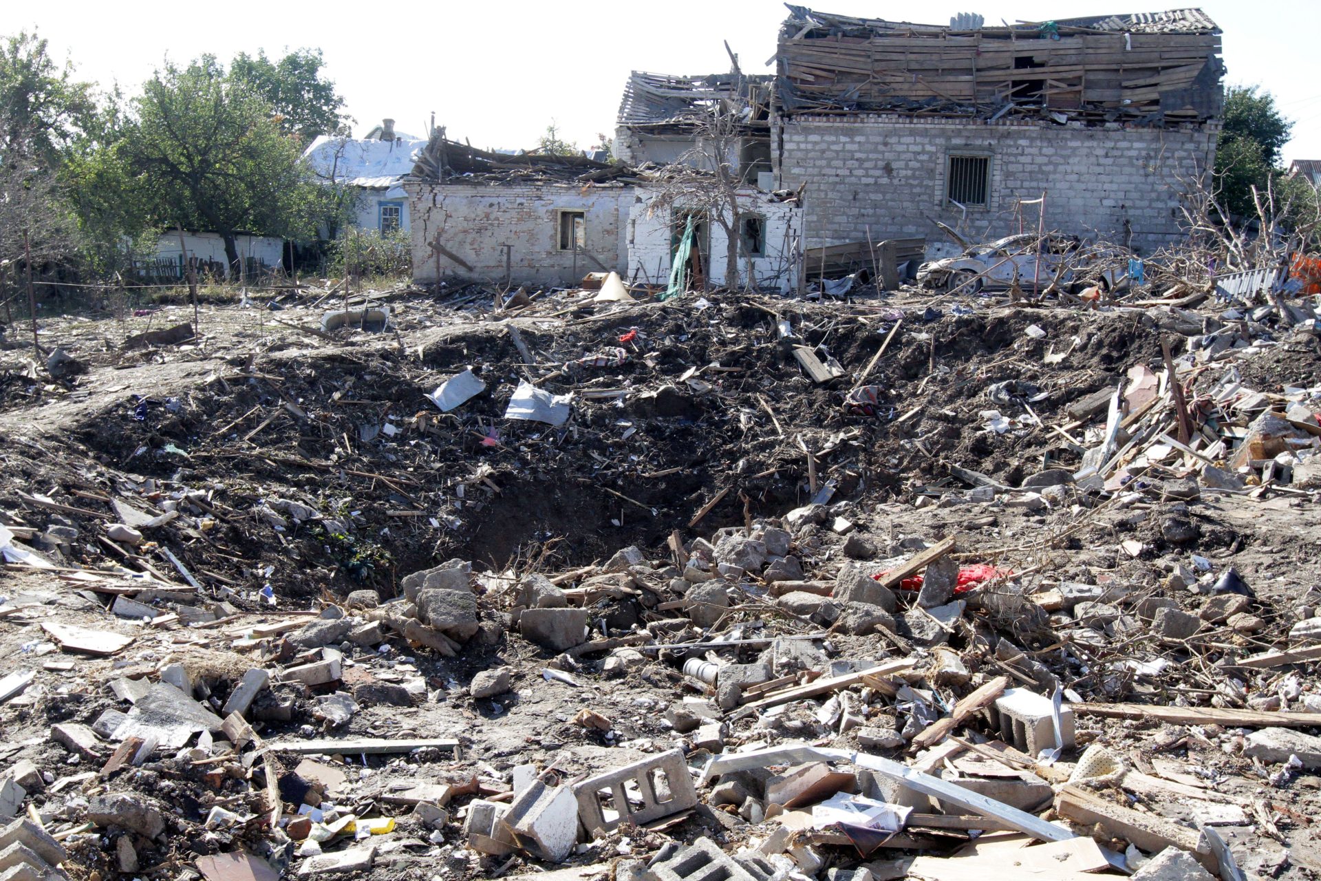 The aftermath of a Russian missile strike on a house in Dnipro, eastern Ukraine. Image: Alamy.