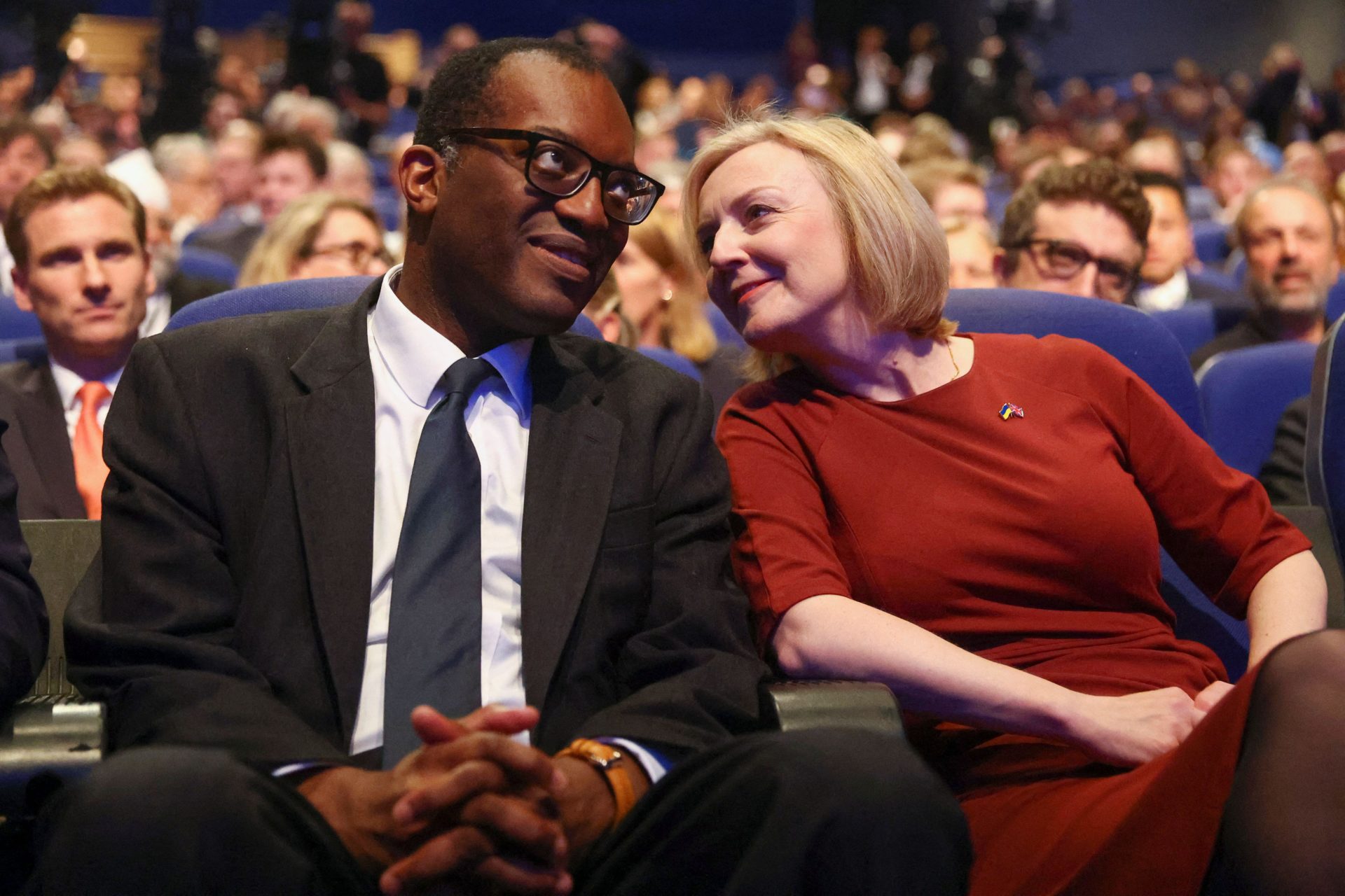 British Prime Minister Liz Truss and Chancellor of the Exchequer Kwasi Kwarteng attend the annual Conservative Party conference in Birmingham.