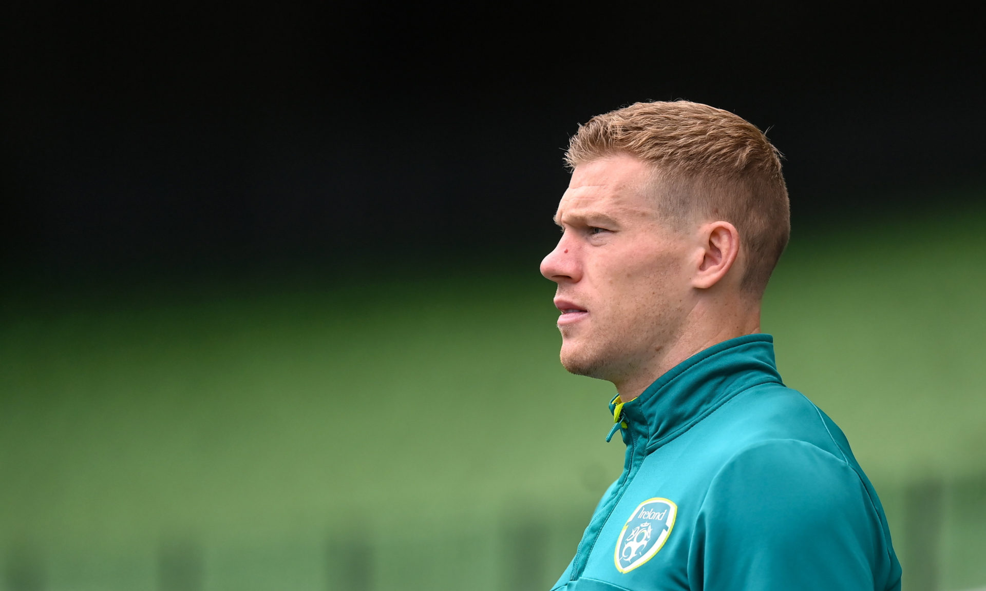 James McClean during a Republic of Ireland training session in Dublin.