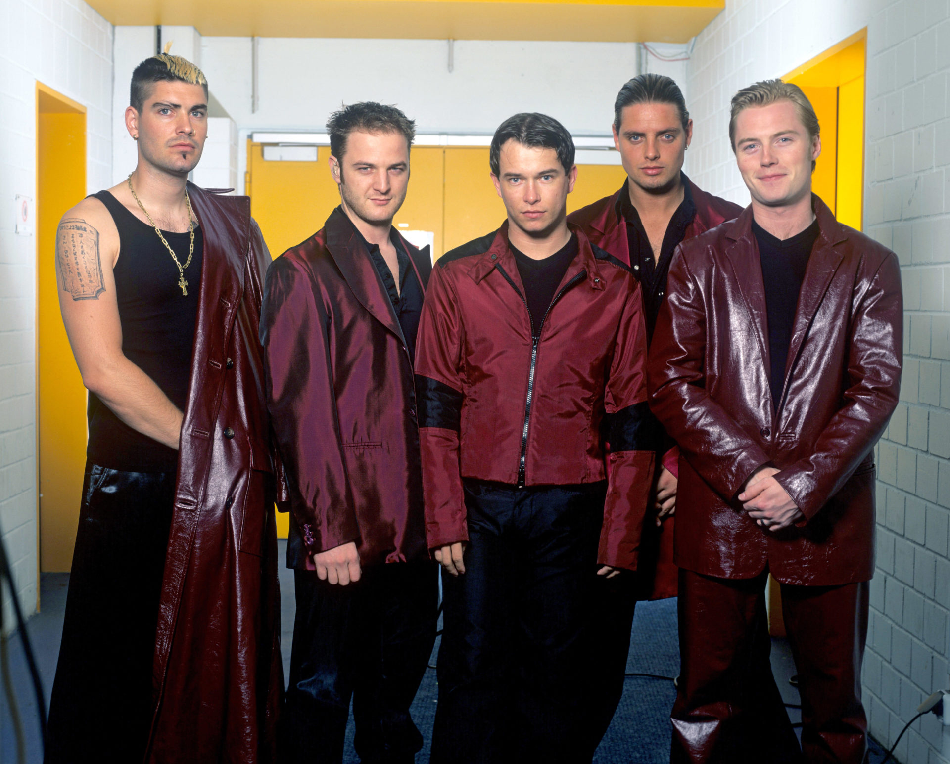 Boyzone are pictured in Oberhausen, Germany in 1999
