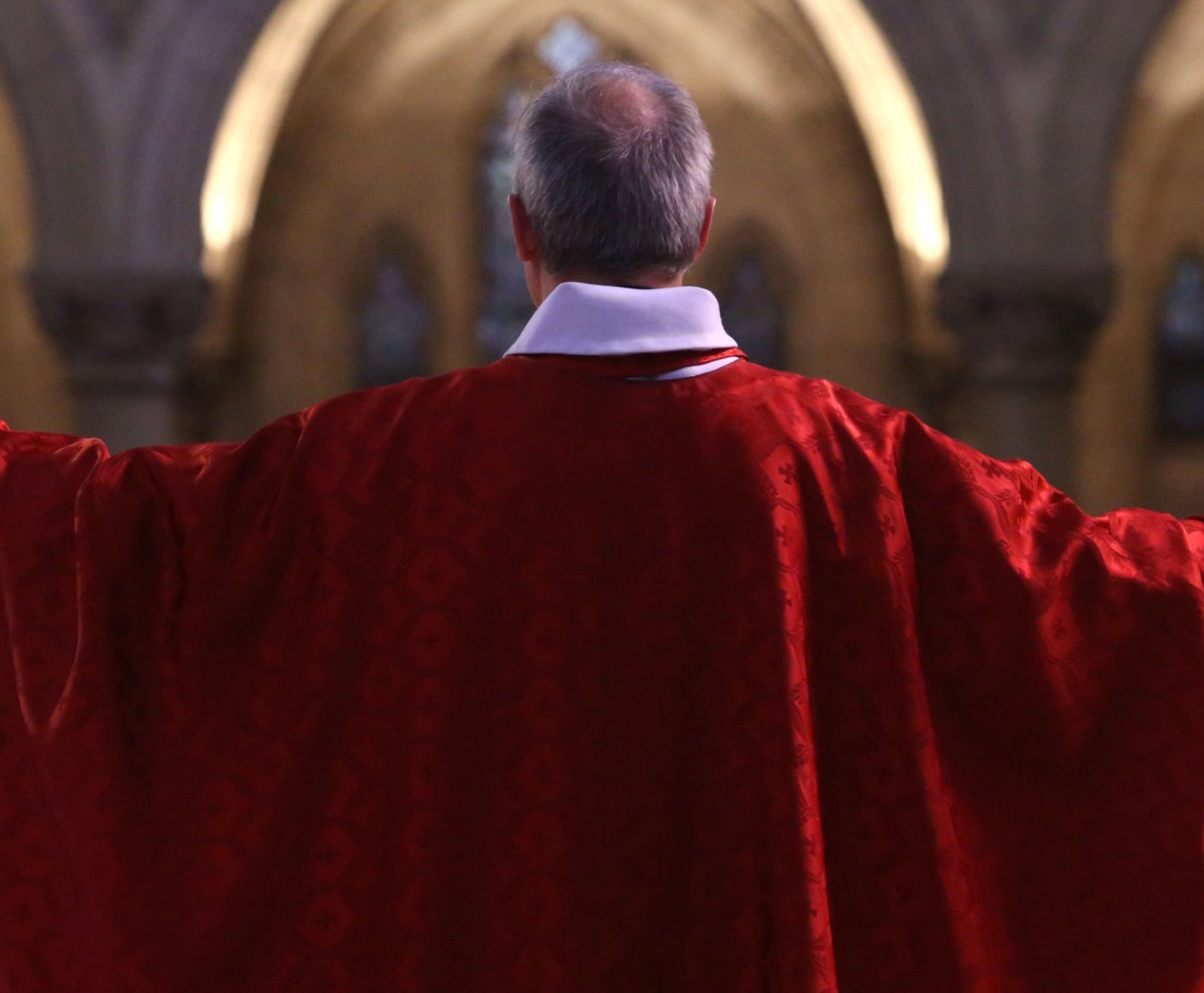 A priest celebrates a Catholic mass in Paris, France in April 2012.