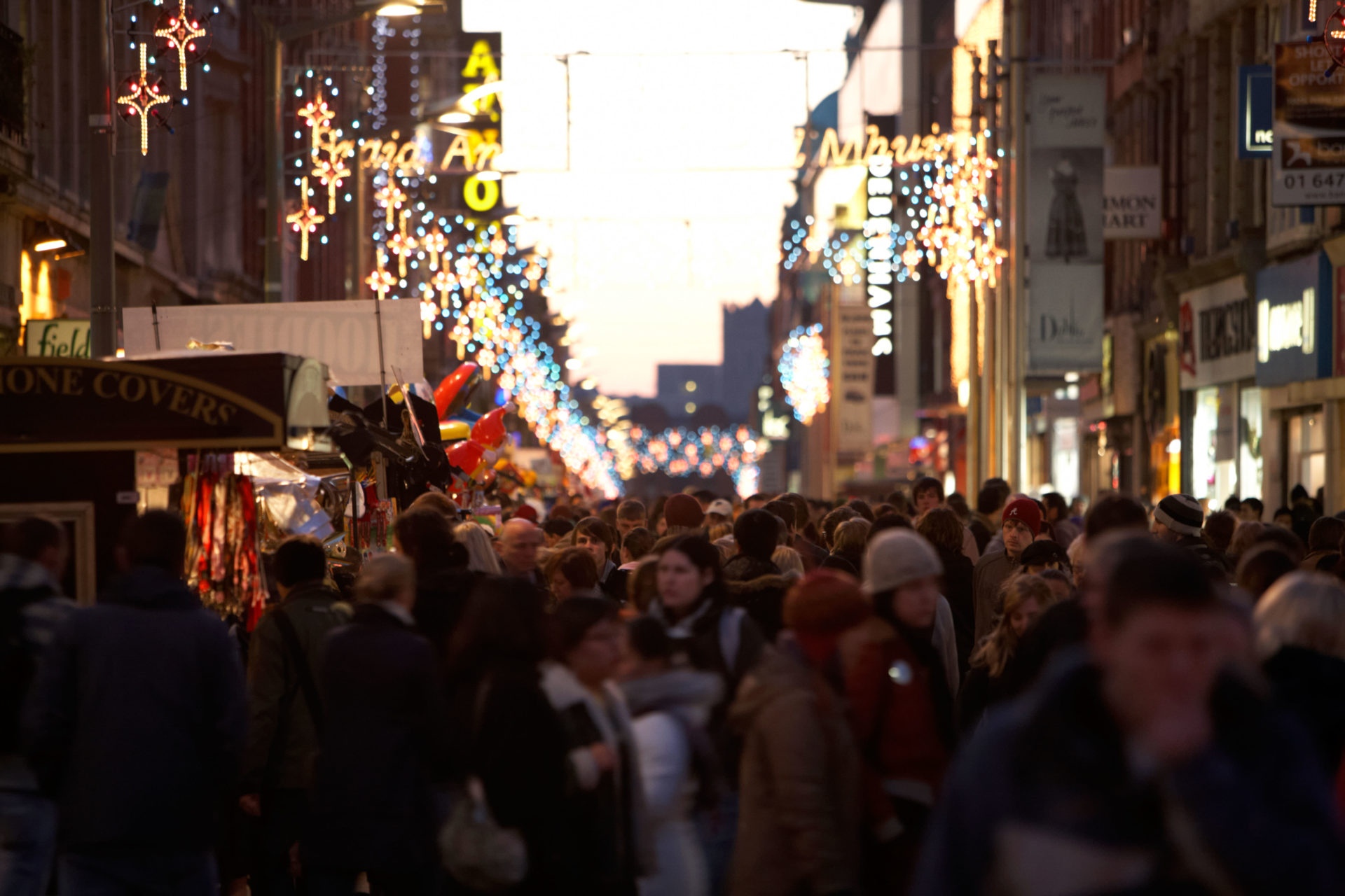 File photo shows shoppers are seen on Dublin's Henry Street. 