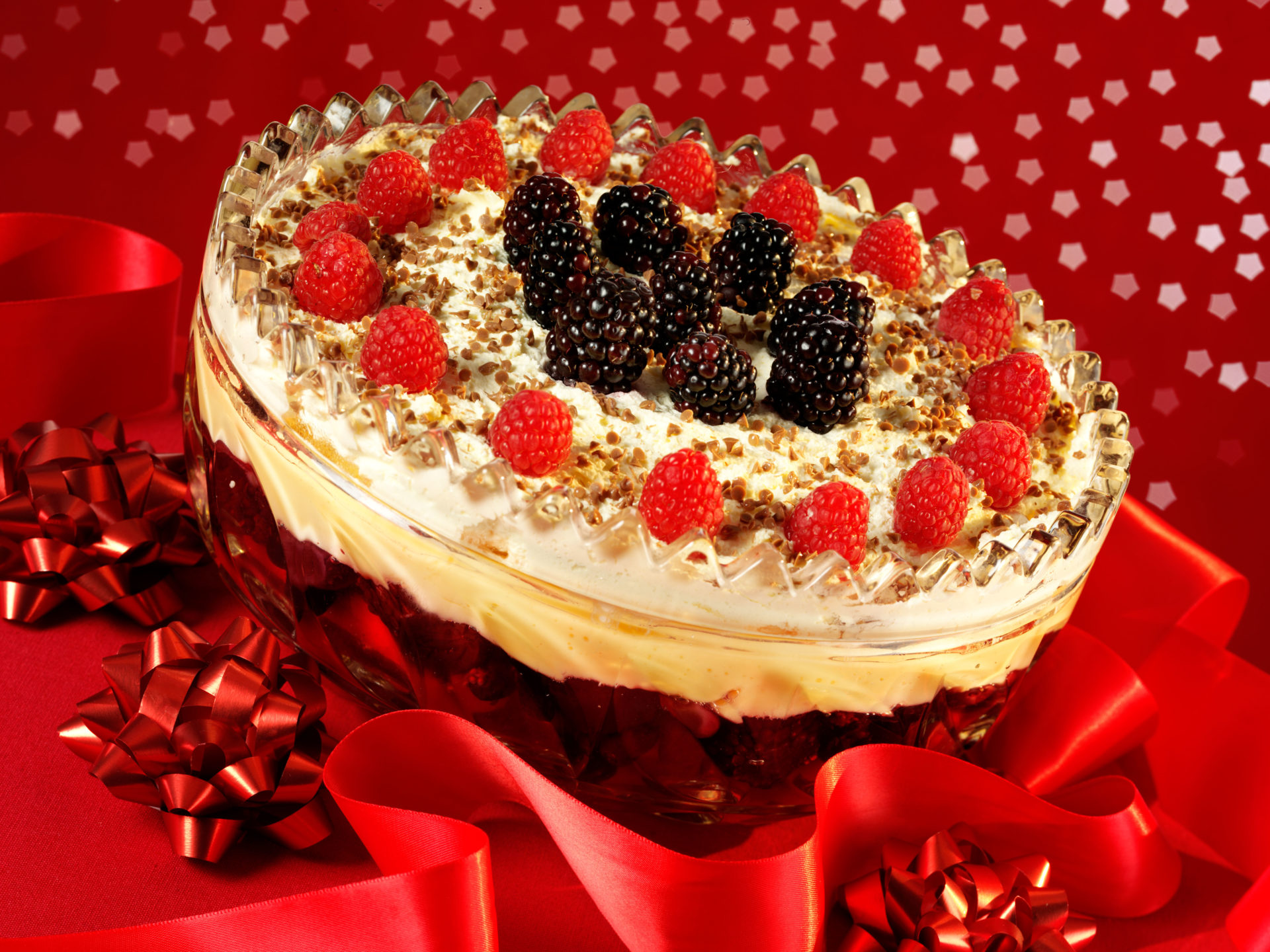 A traditional Christmas trifle