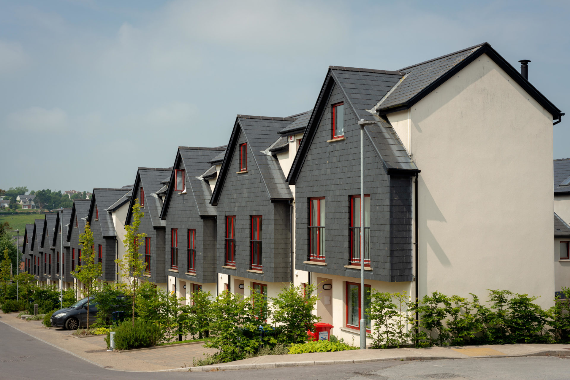 P83NHF Terraced houses are seen after construction in Kinsale, Co Cork