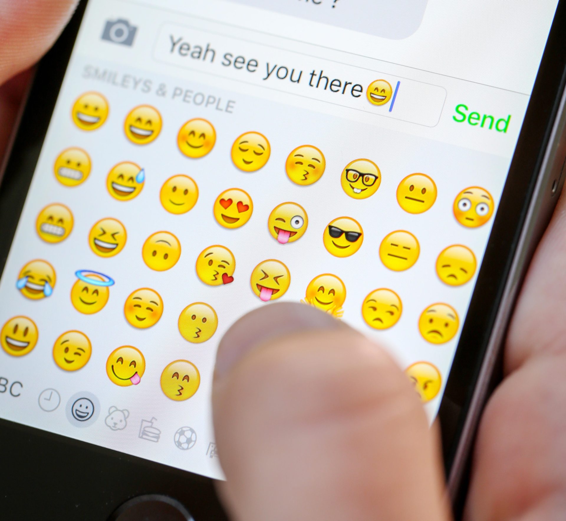 Emojis on a smartphone