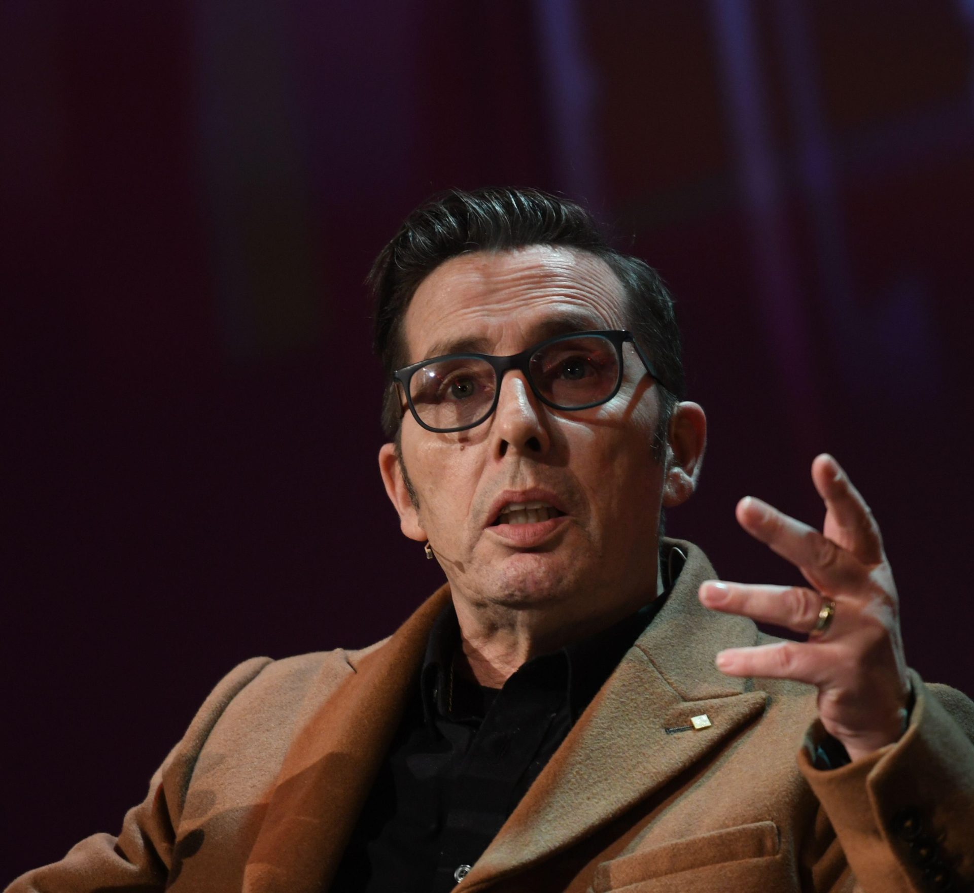 Christy Dignam speaks at Pendulum Summit in the Dublin Convention Centre in January 2020.