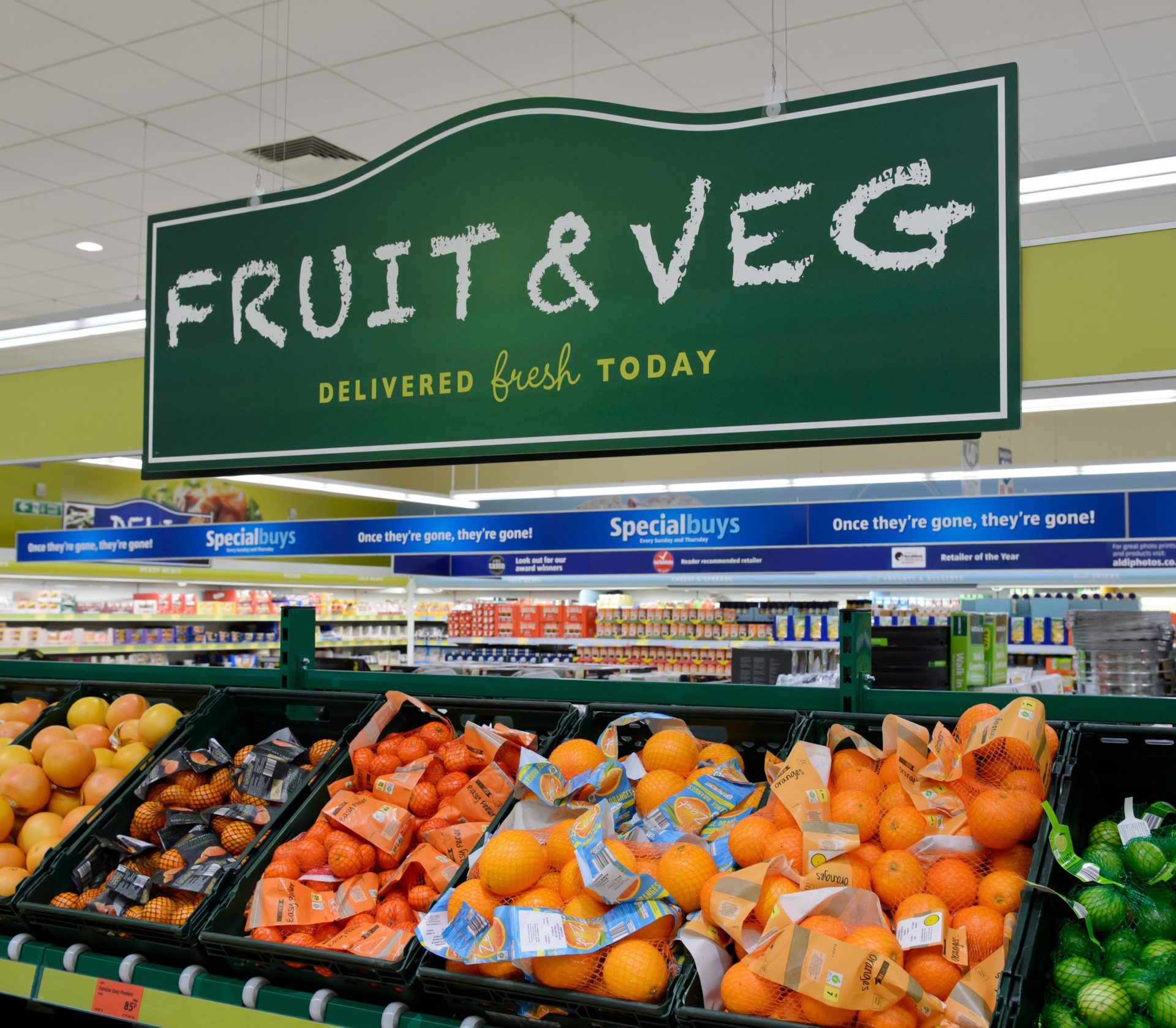 Fresh Fruit and Veg display in a supermarket in September 2014.