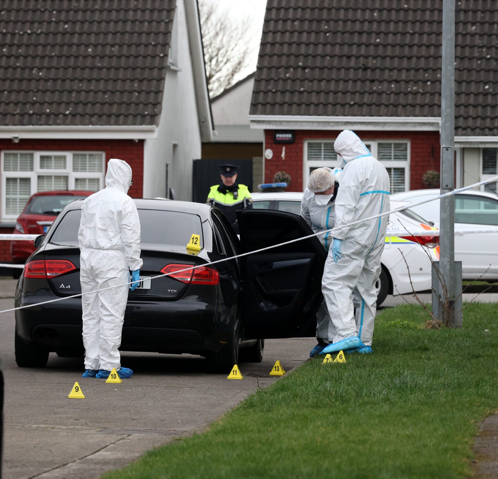 Garda forensics teams at the scene in Swords, Co Dublin on February 24th 2023.