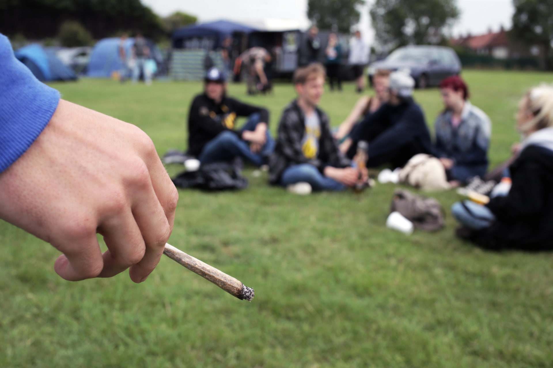 A cannabis joint at a pro-legalisation festival, 