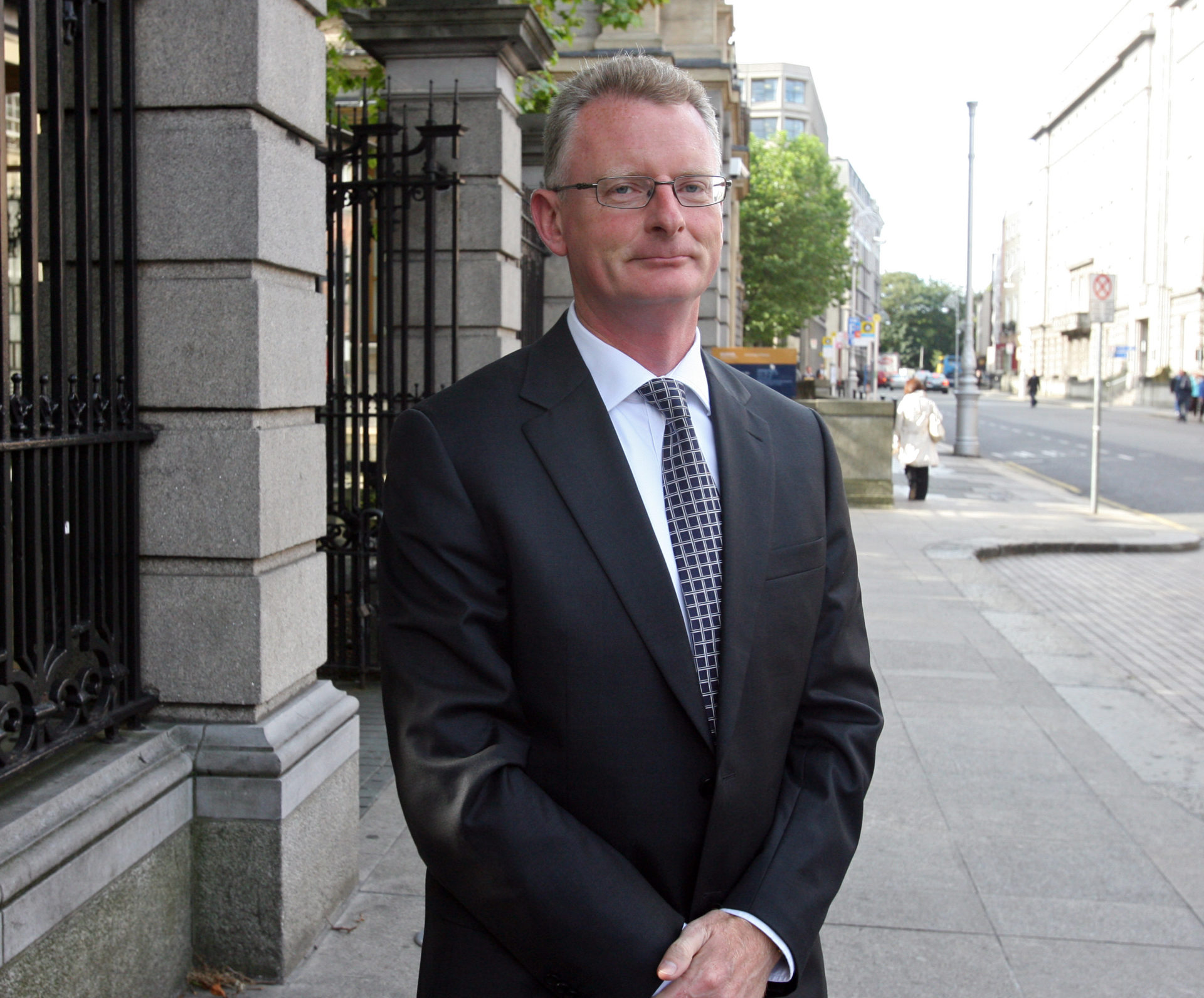 The Chambers Ireland CEO Ian Talbot outside Leinster House, 29-07-2009. Image: James Horan/RollingNews