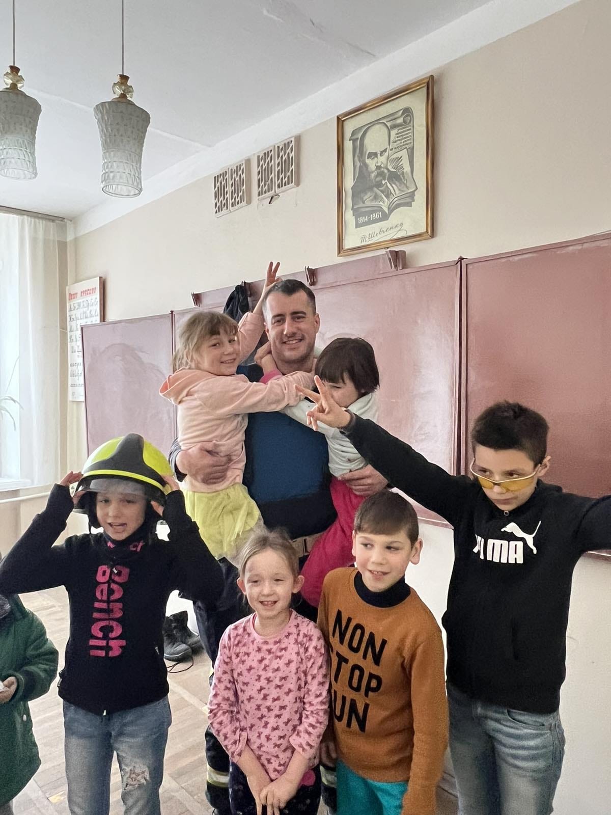 Andrew Laste pictured at an orphanage in Boyarka, which he supports