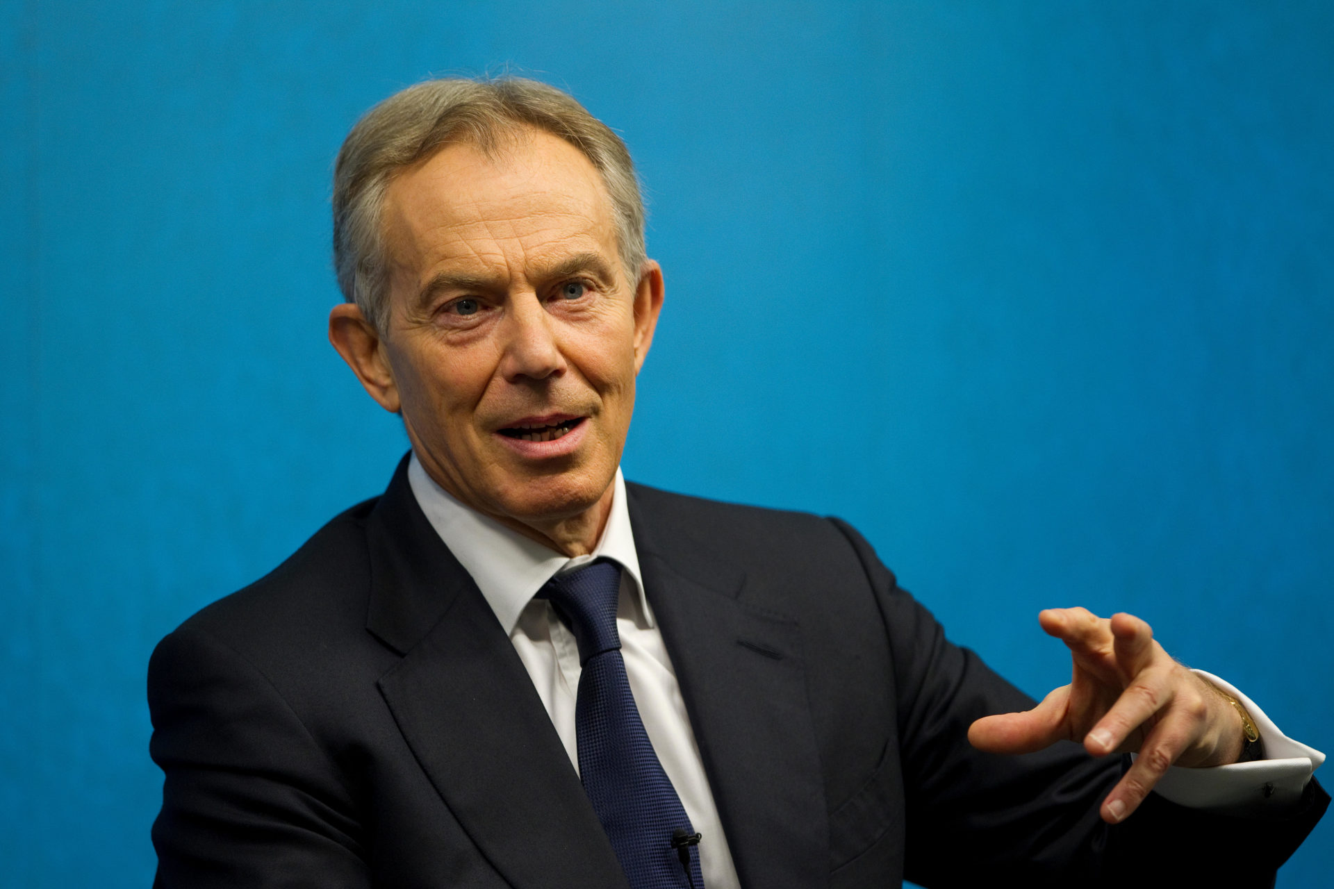 Tony Blair gives a speech at the Royal Institute of International Affairs