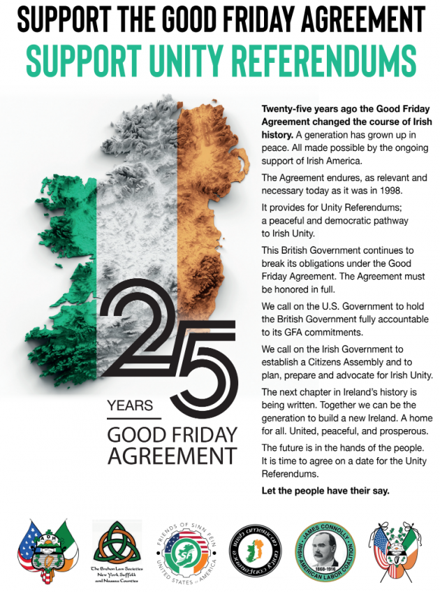 The Sinn Féin US newspaper advert.
