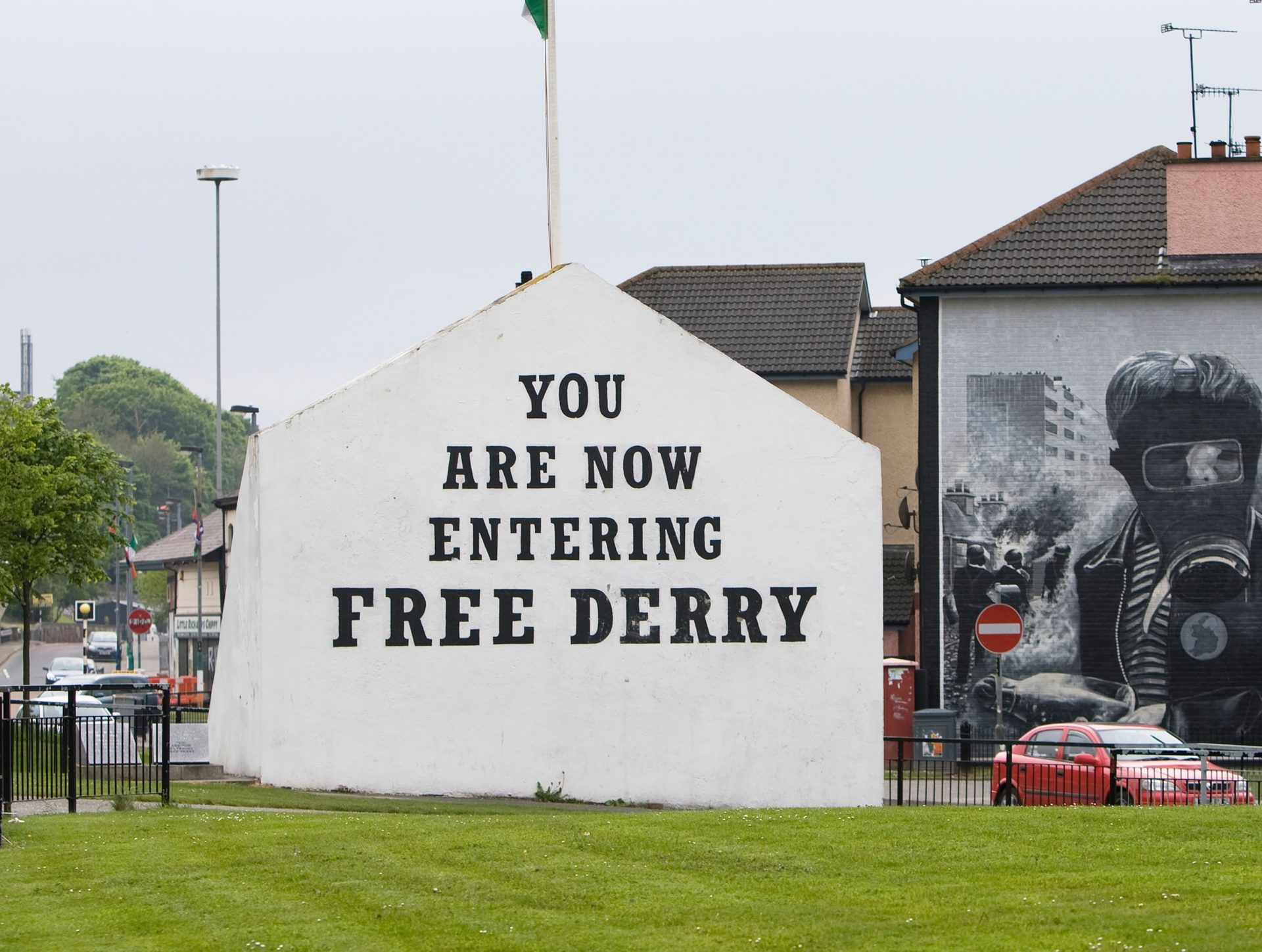 File photo shows the 'Free Derry' mural in Co Derry, Northern Ireland in 2009