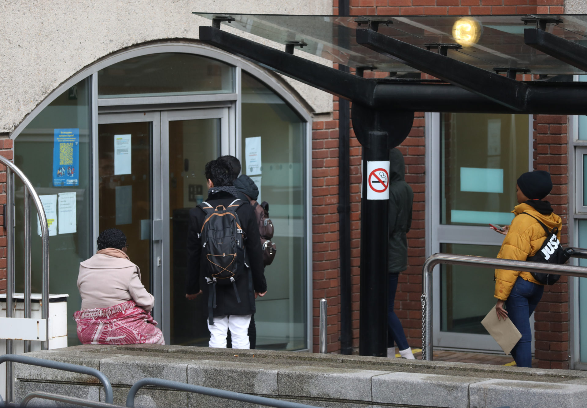 People outside the International Protection Office in Dublin, 27-01-2023. Image: Sam Boal/RollingNews