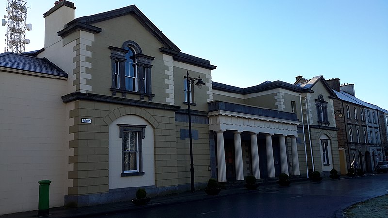 Mayo murder. Image shows the front of Castlebar Courthouse.