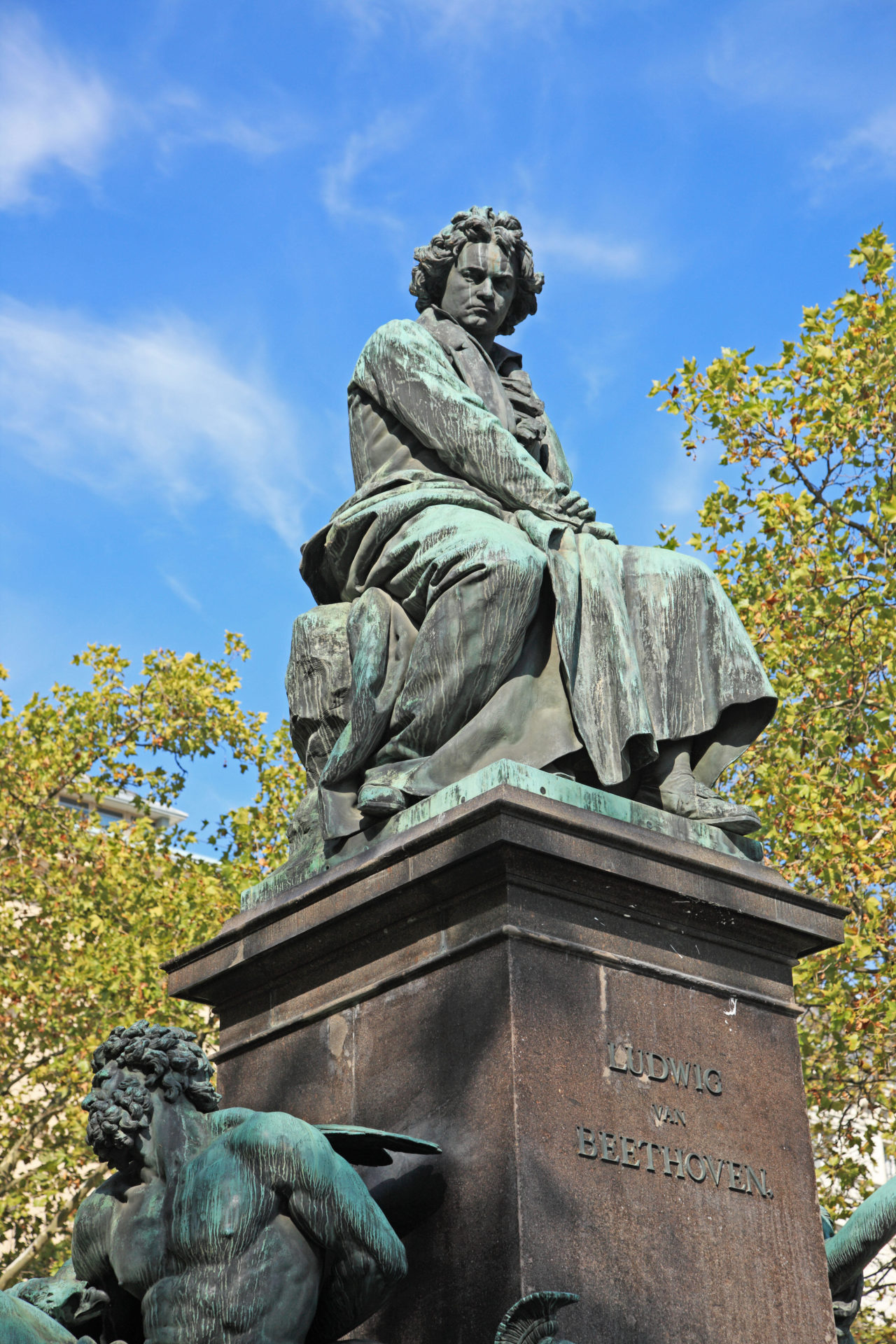 Beethoven statue at the Austria, Historic Centre Vienna.
