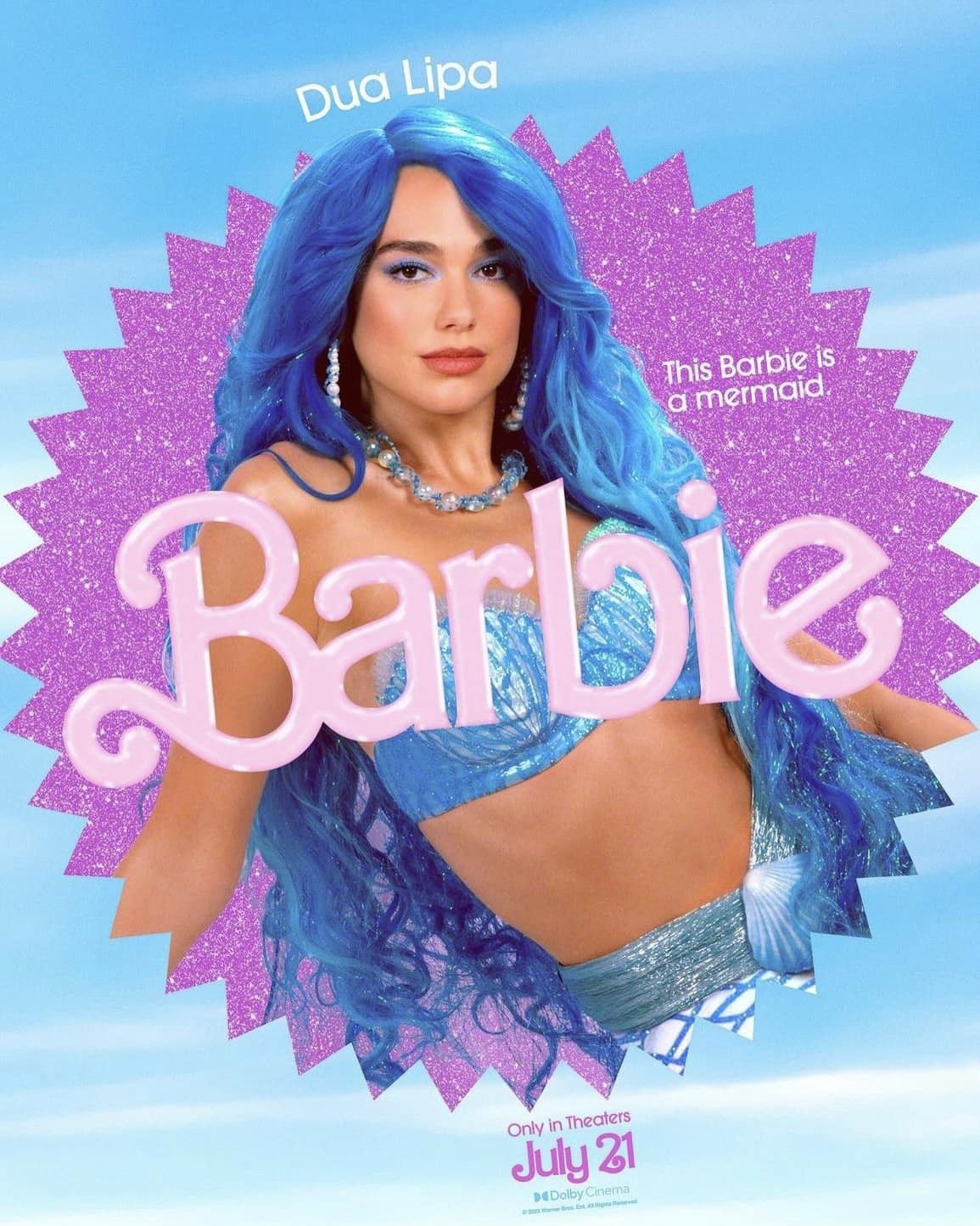 Dua Lipa as Mermaid Barbie