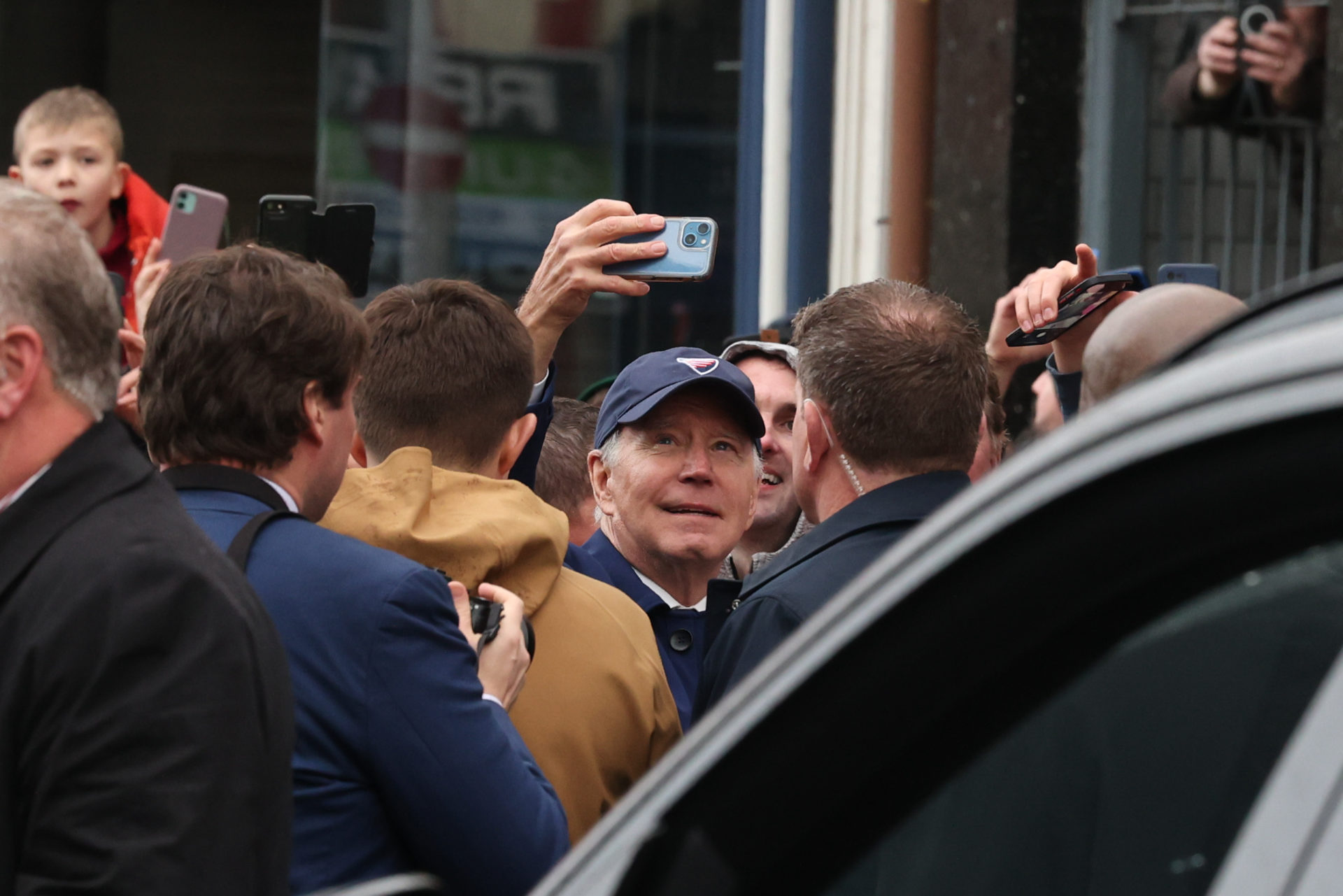 President of the United States Joe Biden getting selfies while visiting Dundalk in Co Louth